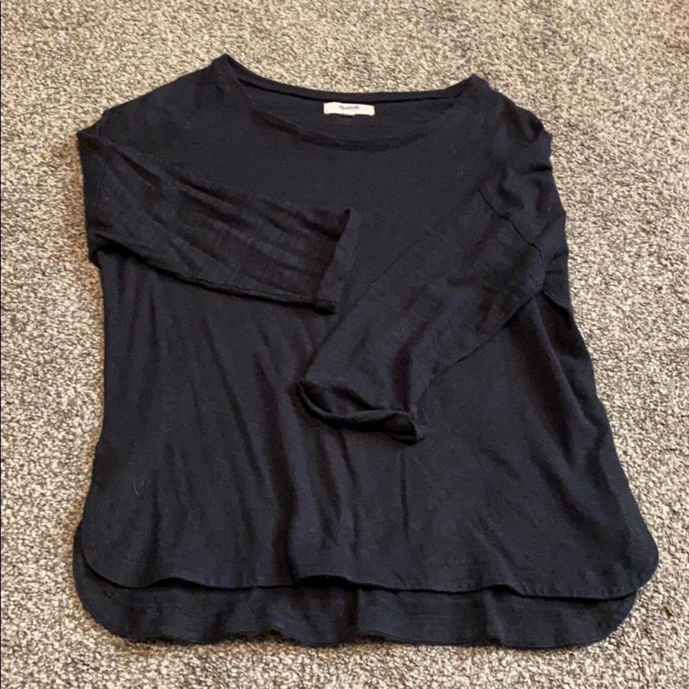 Black 3/4 sleeve madewell top